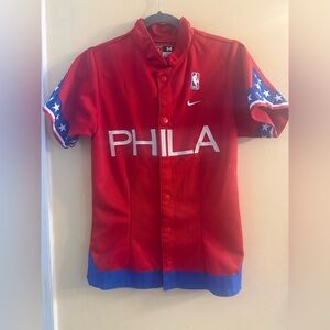 Vintage Nike NBA Philadelphia 76ers 1966-67 era Rewind Series shooting shirt YM